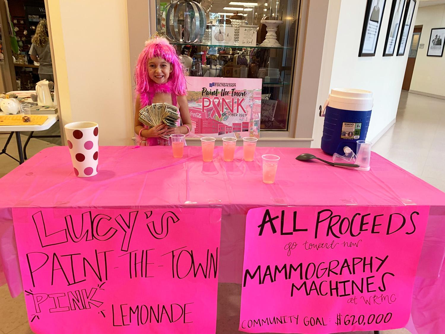 Lucy Ford, Paint the Town Pink Fundraiser, Booth