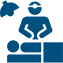 graphic, blue, operating room, surgery